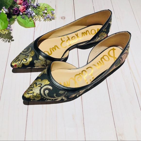 Sam Edelman Shoes - Sam Edelman Rena Half d’ Orsay Embroidered Flat 9